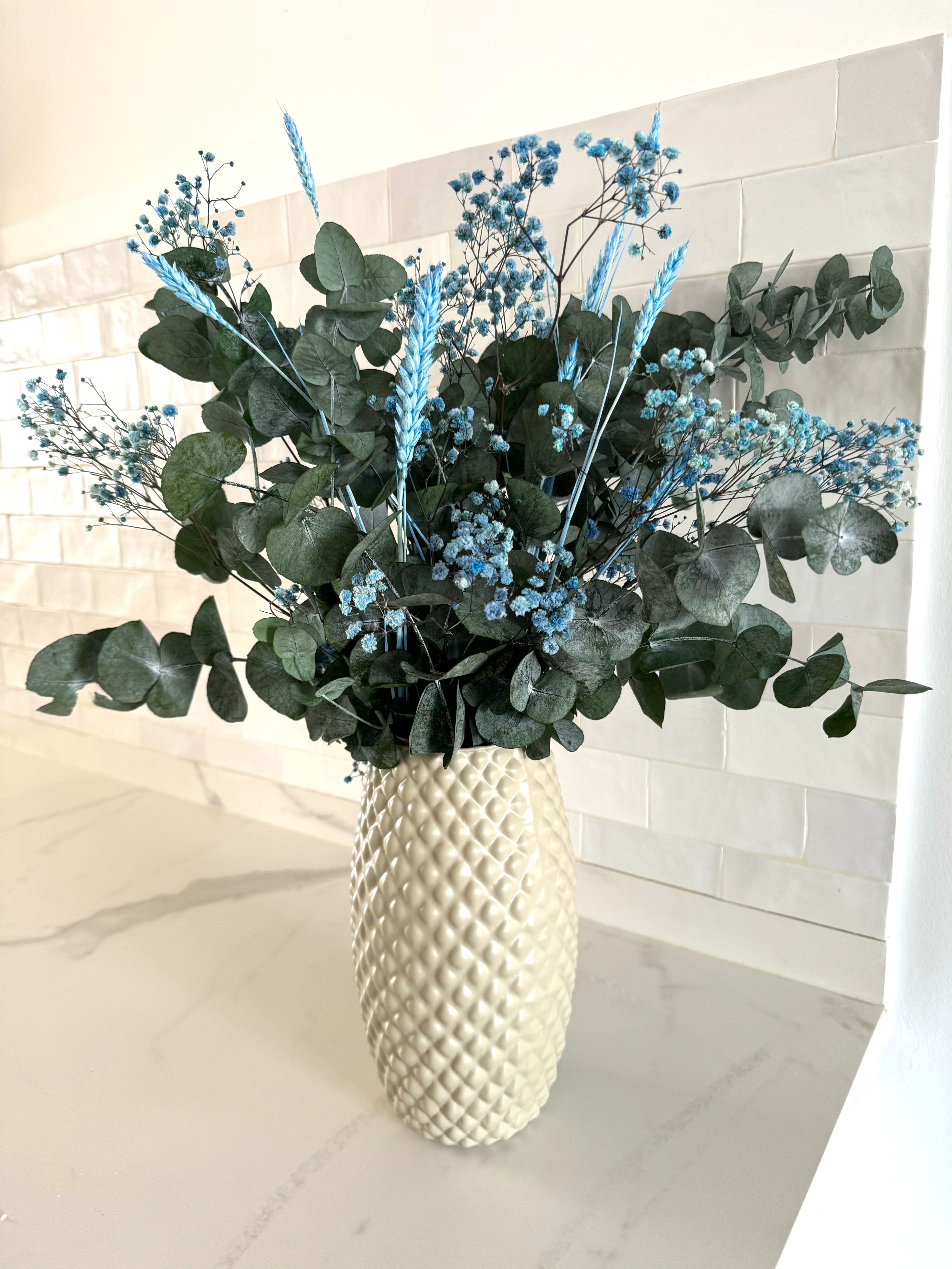 Pack baby blue + jarrón Pari